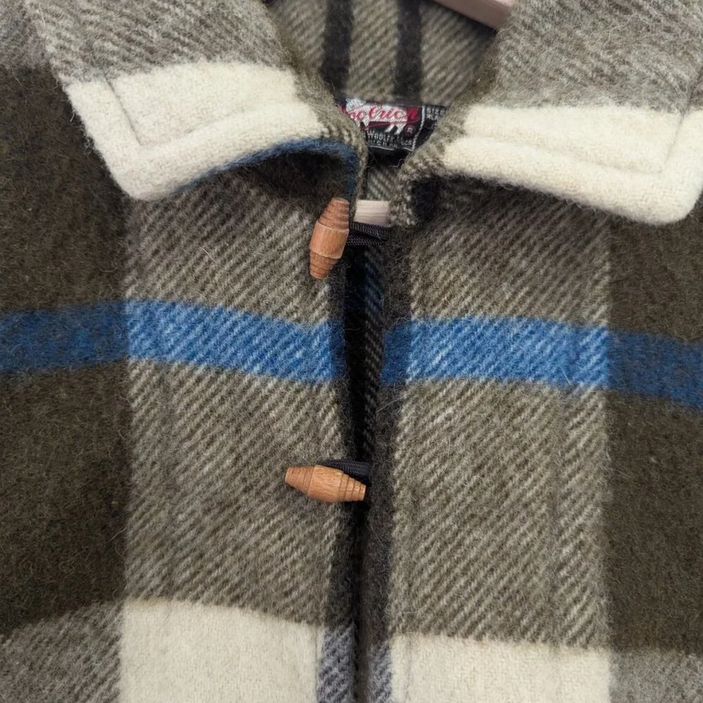 Vintage 50s Woolrich Pull Over Plaid Jacket Wool USA Hunting‎ Retro XL
